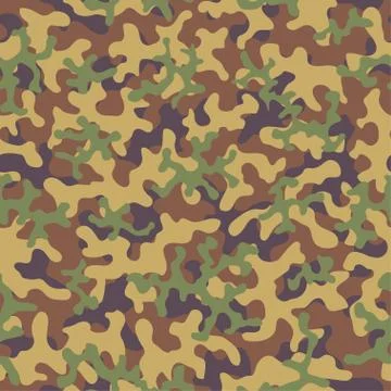Camouflage pattern. Seamless. Military background. Soldier camouflage. Stock Illustration