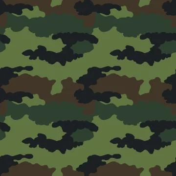 Camouflage pattern. Seamless. Military background. Soldier camouflage. Abstra Stock Illustration