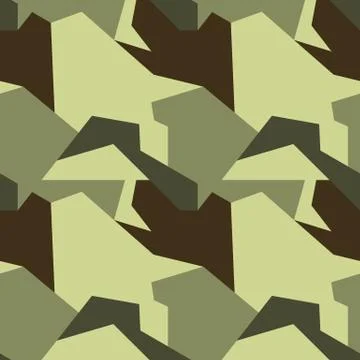 Camouflage pattern. Seamless. Military background. Soldier camouflage. Abstra Stock Illustration