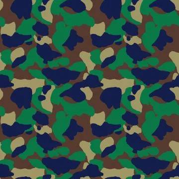 Camouflage pattern. Seamless. Military background. Soldier camouflage. Abstra Stock Illustration