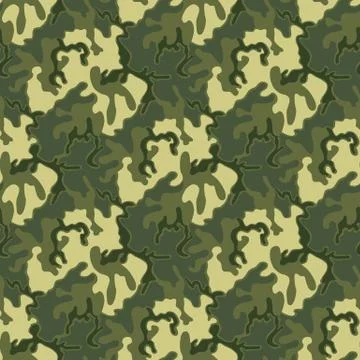 Camouflage pattern. Seamless. Military background. Soldier camouflage. Abstra Stock Illustration