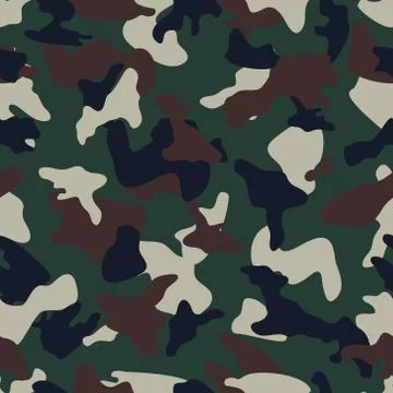 Camouflage seamless color pattern Stock Illustration