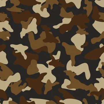 Camouflage seamless color pattern Stock Illustration