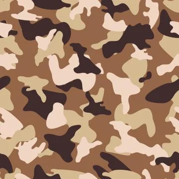 Camouflage seamless color pattern Stock Illustration