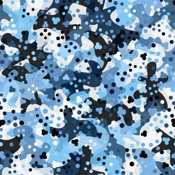 Camouflage seamless pattern. Abstract modern vector military backgound Stock Illustration