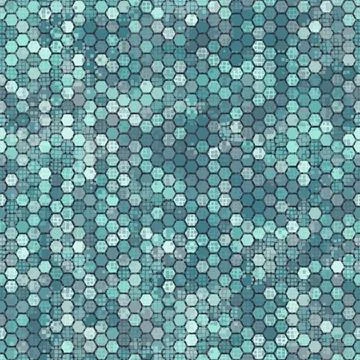 Camouflage seamless pattern with arctic blue hexagonal endless geometric camo Stock Illustration