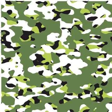 Camouflage seamless pattern, army background, military texture. - Vector Stock Illustration