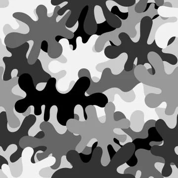 Camouflage seamless pattern background. Classic clothing masking camo print Stock Illustration