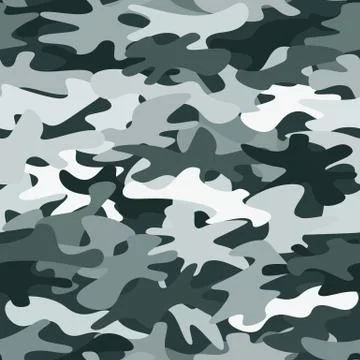 Camouflage seamless pattern background. Classic clothing masking camo print Stock Illustration