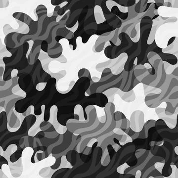 Camouflage seamless pattern background. Classic clothing masking camo print 스톡 일러스트