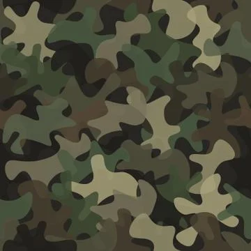 Camouflage seamless pattern background masking camo repeat print Stockillustratie