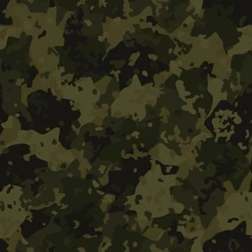 Camouflage seamless pattern background masking camo repeat print Stock Illustration