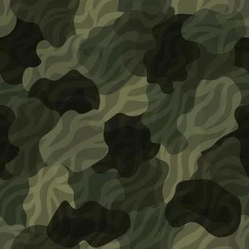 Camouflage seamless pattern background masking camo repeat print Stock Illustration