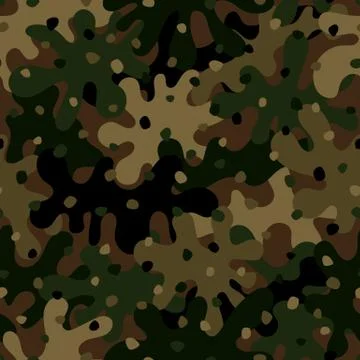 Camouflage seamless pattern background masking camo repeat print Illustrazione stock