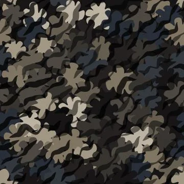 Camouflage seamless pattern background masking camo repeat print Stockillustratie