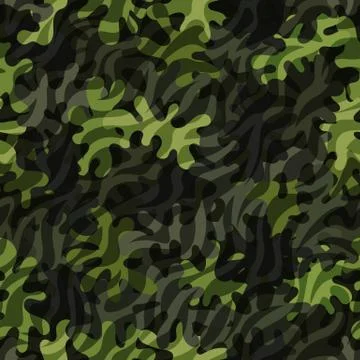 Camouflage seamless pattern background masking camo repeat print Stock Illustration