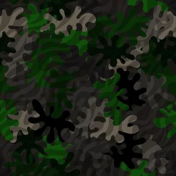 Camouflage seamless pattern background masking camo repeat print Stock Illustration