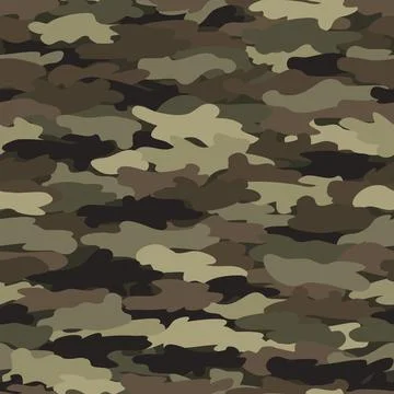 Camouflage seamless pattern background masking camo repeat print Stock Illustration