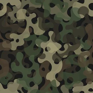 Camouflage seamless pattern background masking camo repeat print Stock Illustration