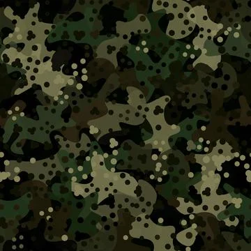 Camouflage seamless pattern background masking camo repeat print Stockillustratie