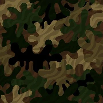 Camouflage seamless pattern background masking camo repeat print Illustrazione stock