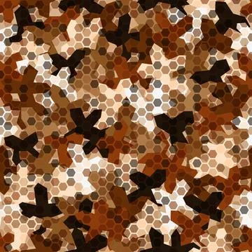 Camouflage seamless pattern background masking camo repeat print Stockillustratie