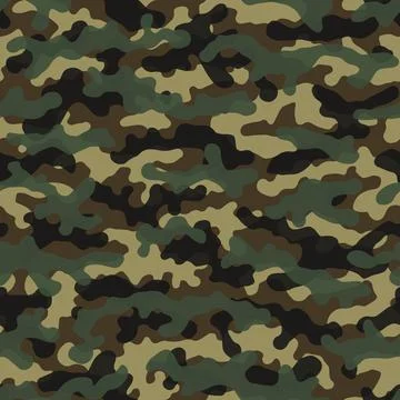 Camouflage seamless pattern background masking camo repeat print Stockillustratie
