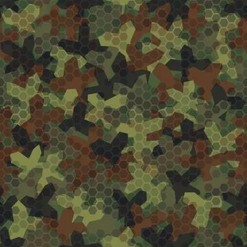 Camouflage seamless pattern background masking camo repeat print Stockillustratie