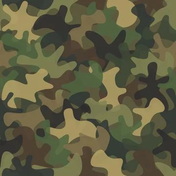 Camouflage seamless pattern background masking camo repeat print Stock Illustration