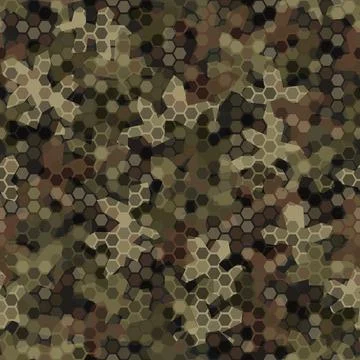 Camouflage seamless pattern background masking camo repeat print Stockillustratie