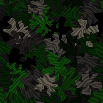 Camouflage seamless pattern background masking camo repeat print Illustrazione stock