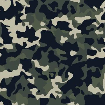 Camouflage seamless pattern background masking camo repeat print Illustrazione stock