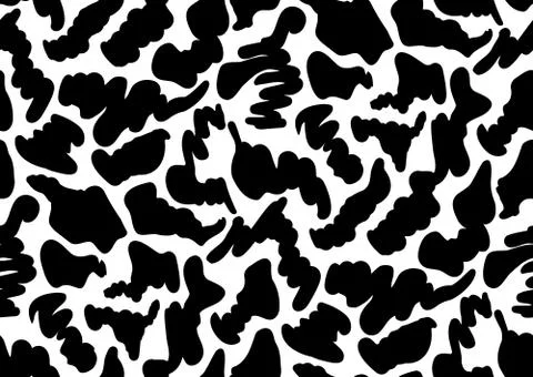 Camouflage seamless pattern in black and white colors. Stock Illustration