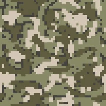 Camouflage seamless pattern. Camo digital texture. Vector Stockillustratie