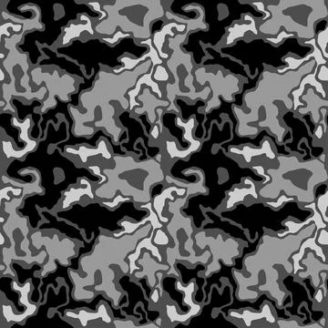 Camouflage seamless pattern, camo print. Vector Illustrazione stock