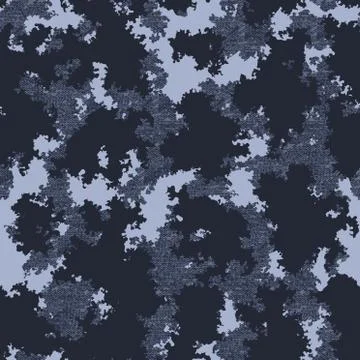 Camouflage seamless pattern. Denim style camo, repeat print. Vector illustrat Stock Illustration