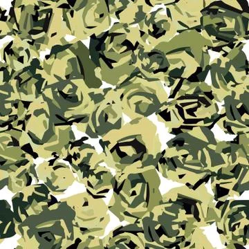 Camouflage seamless pattern. Green vector Illustrazione stock