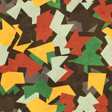 Camouflage seamless pattern with grunge effect Stock Illustration