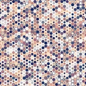 Camouflage seamless pattern with hexagonal endless geometric camo Illustrazione stock