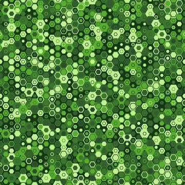 Camouflage seamless pattern with hexagonal endless geometric camo Иллюстрация