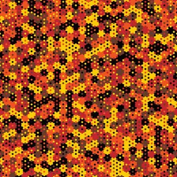 Camouflage seamless pattern with hexagonal endless geometric camo Stockillustratie