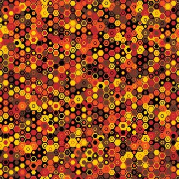 Camouflage seamless pattern with hexagonal endless geometric camo イラスト素材