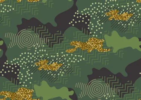 Camouflage seamless pattern. Stock Illustration