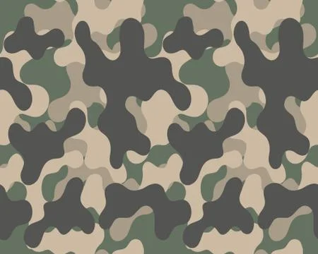 Camouflage seamless  pattern Stock Illustration