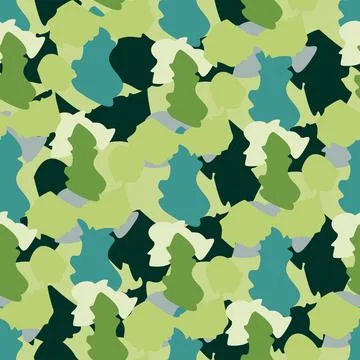 Camouflage seamless pattern. Irregular shapes endless wallpaper. Abstract ani イラスト素材
