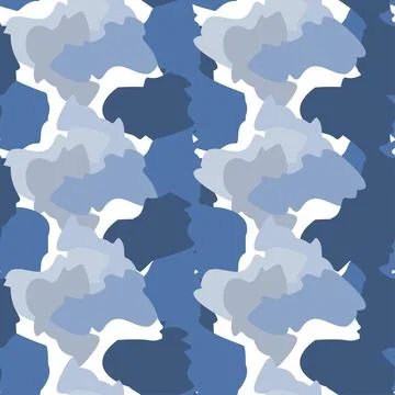 Camouflage seamless pattern. Irregular shapes endless wallpaper. Abstract ani イラスト素材