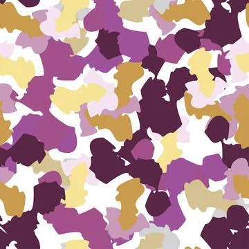 Camouflage seamless pattern. Irregular shapes endless wallpaper. Abstract ani Stock Illustration