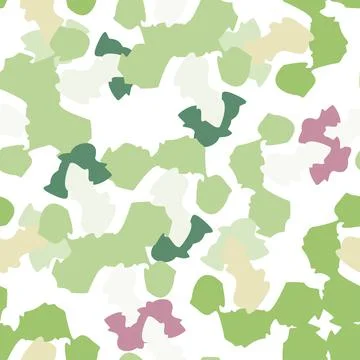 Camouflage seamless pattern. Irregular shapes endless wallpaper. Abstract ani Illustrazione stock