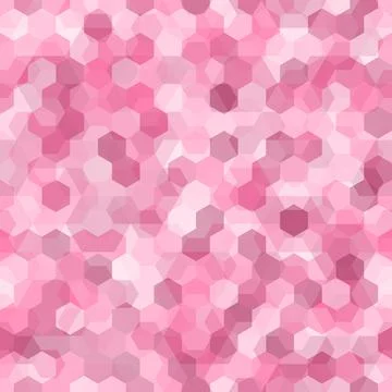 Camouflage seamless pattern with pink hexagonal endless geometric camo Stockillustratie