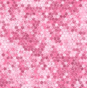 Camouflage seamless pattern with pink hexagonal endless geometric camo 库存插图